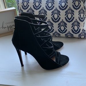 AQUAZZURA Laser Cut Suede Sandals